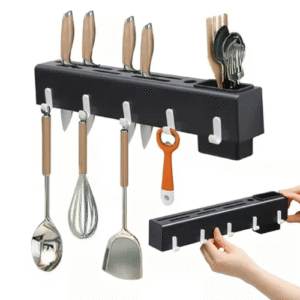 Stylish Wall-Mounted Utensil Rack for Clutter-Free Kitchens