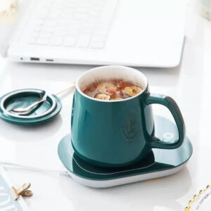 Stay Warm with the Portable Coffee Ceramic Mug Set & Coaster