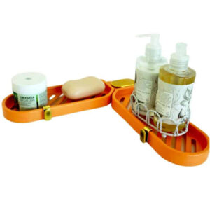 Maximize Bathroom Space with Wall Mounted Adhesive Storage Shelf