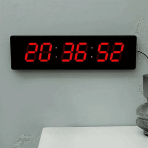 Sleek LED Digital Wall Clock for Clear Time Visibility