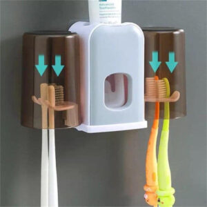Multifunctional Toothbrush Holder & Dispenser for Effortless Hygiene