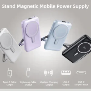 10000mAh Magnetic Power Bank with Stand - Charge & Go Anywhere