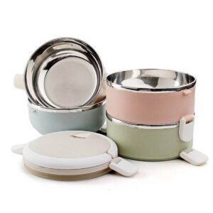 Keep Meals Fresh with 3 Layer Round Stainless Steel Lunch Box