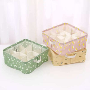 Stylish Fabric Storage Box with 9 Compartments for Easy Organization