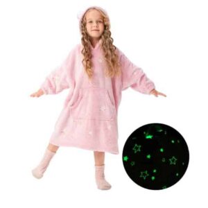 Glow In The Dark Hoodie Blanket for Kids - Cozy Fun for Playtime