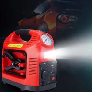 Portable Car Battery Starter & Air Compressor for Emergencies