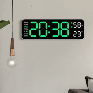 Stay on Time with the LED Digital Wall Clock & Temperature Display