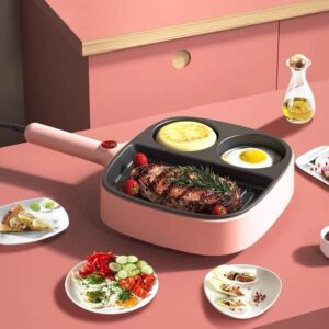 Compact 3 in 1 Mini Electric Frying Pan for Effortless Cooking