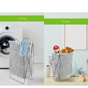 Eco-Friendly Laundry Basket with Foldable Frame for Stylish Storage