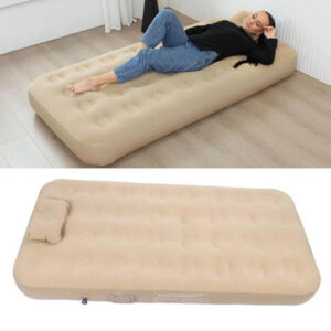 Comfortable Inflatable Single Air Mattress with Built-in Pump