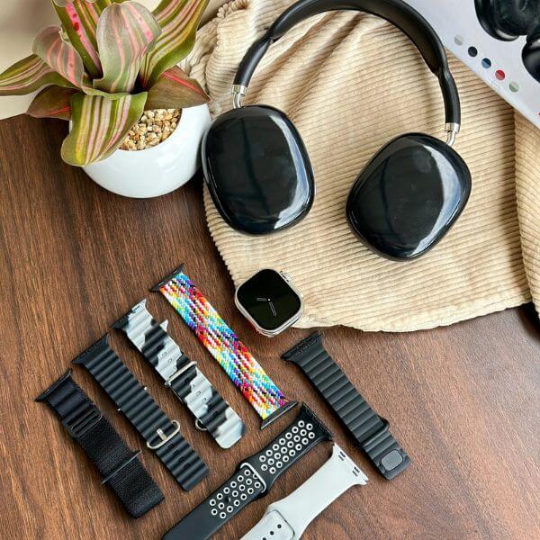 P9 Ultra 2 Smartwatch Set: Health Tracking & Stylish Headphones