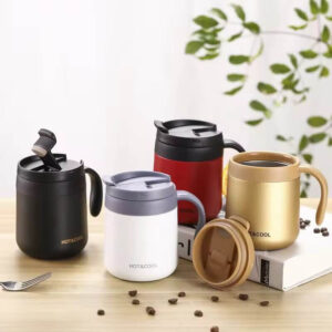 Stainless Steel Leak-Proof Coffee Mug - Keep Drinks Hot or Cold
