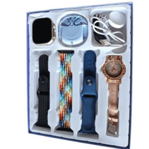 Stylish Smartwatch Set with Earphones for Active Lifestyles