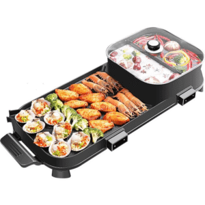 2-in-1 Electrical Barbecue Hotpot: Grill & Simmer in One Device